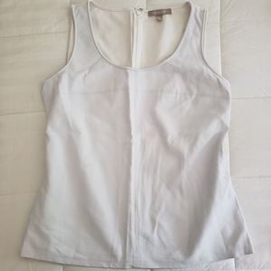 Banana Republic White Faux Leather Top